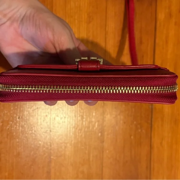 Tory Burch Red Leather Wristlet Wallet - Picture 11 of 12